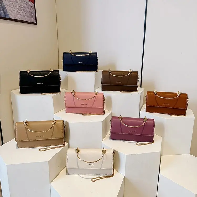 

2026 New Chain Portable Small Square Bag Niche Light Luxury Shoulder Bag Premium Textured Fabric Crossbody Women's Bag