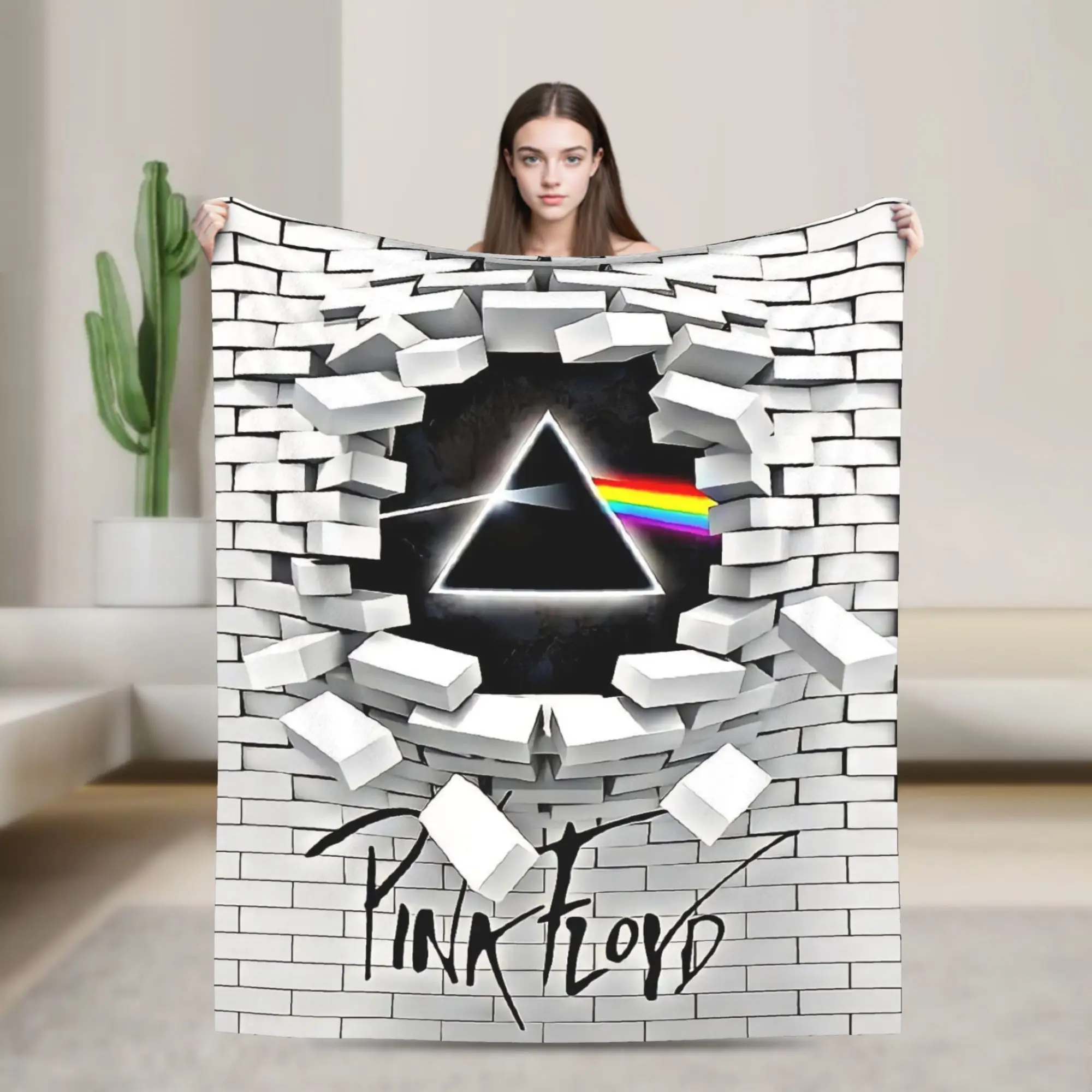 Floyded Rock Me Pinks  Blanket Quality Warm Soft  Throw Blanket Winter Travel Office Home Decor Comfortable Bedspread