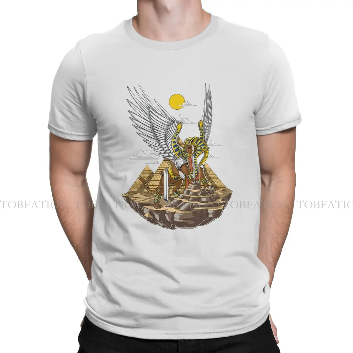 Egyptian Pyramids Sphinx Classic Newest TShirts Ancient Egypt Egyptian Male Harajuku Fabric Streetwear T Shirt O Neck 