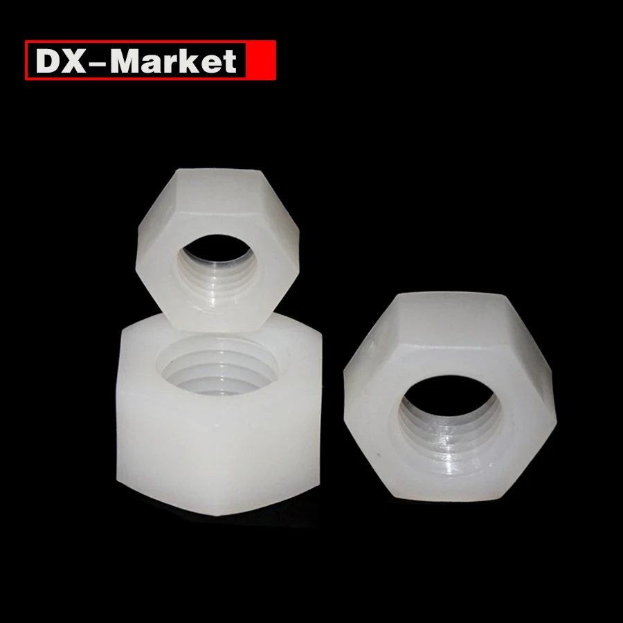 PVDF Plastic Hex Nut ,Polyvinylidene Fluoride Hexagon Nuts ,F014