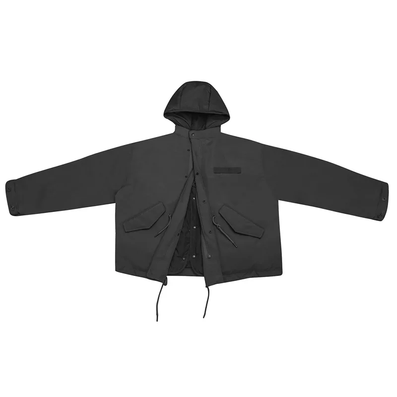 

Ретро-японская зимняя рабочая куртка свободного кроя с капюшоном из хлопка для мужчин и женщин, модная утепленная из полиэфирного волокна