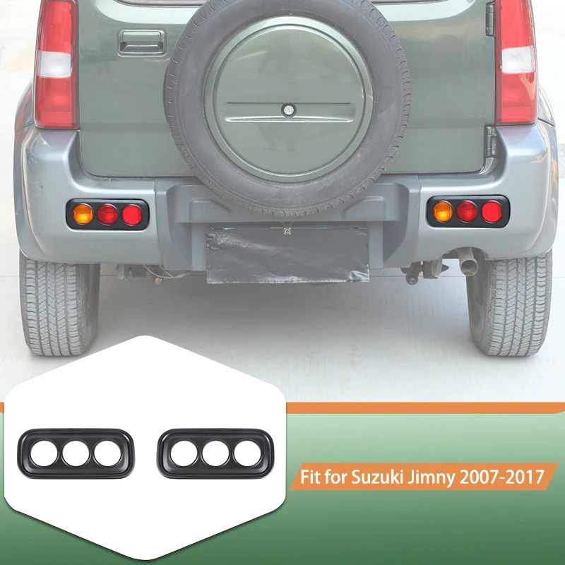 

Черные автомобильные задние противотуманные фары, декоративные наклейки для Suzuki Jimny 2007-2017, внешние аксессуары для автомобиля