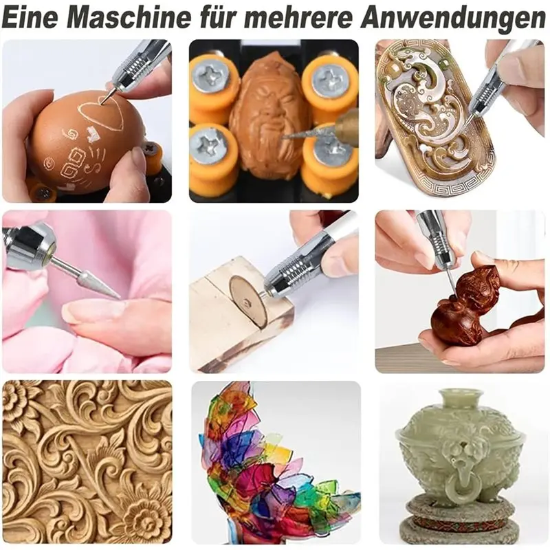 ABCA-USB Engraving Pen Set Tool Rechargeable Battery USB Engraver For Metal For Glass For Wood For And Projects