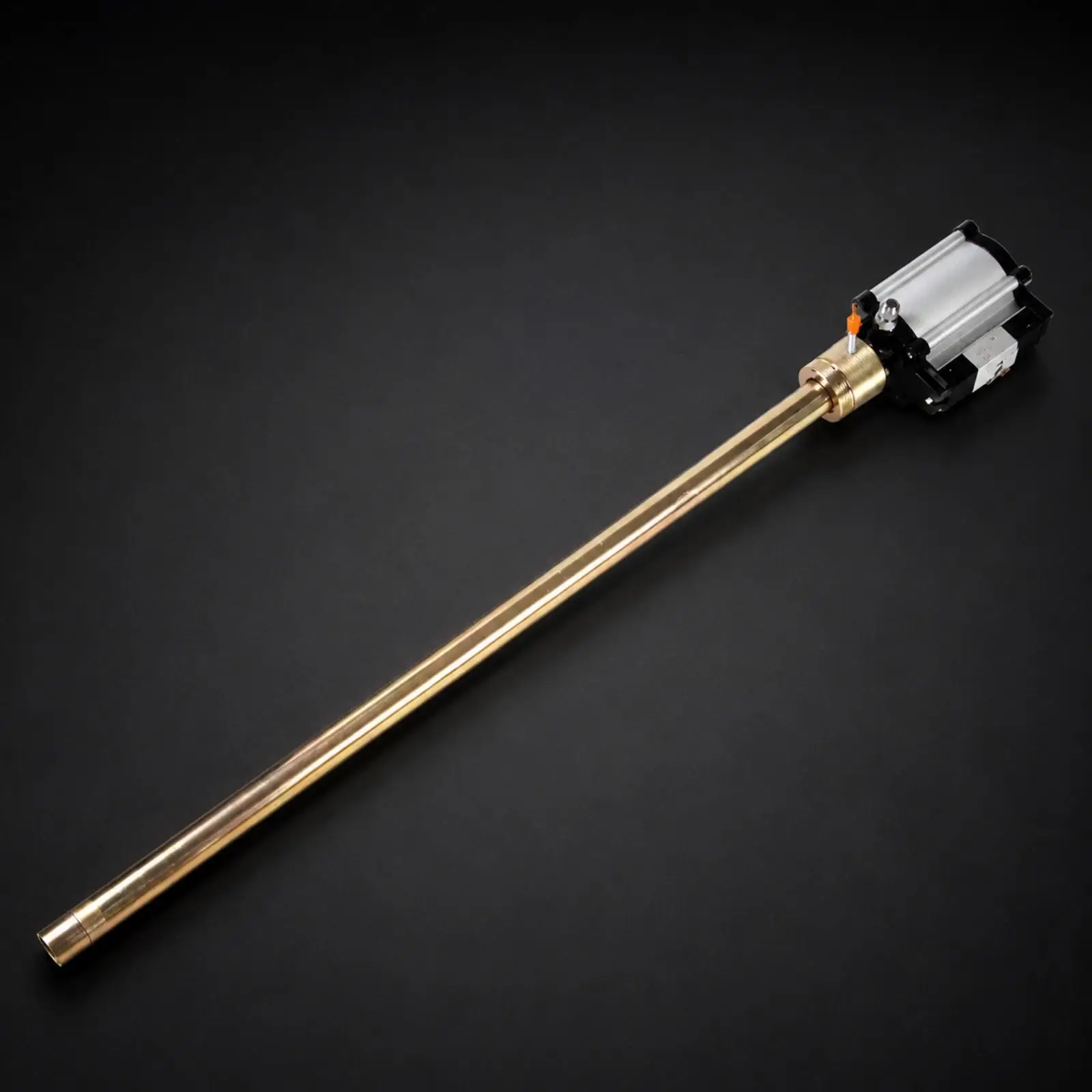 Hand Operated High Pressure Oil Pump Aluminum Alloy Square Head with Long Metal Tube for Industrial Lubrication and Servicing