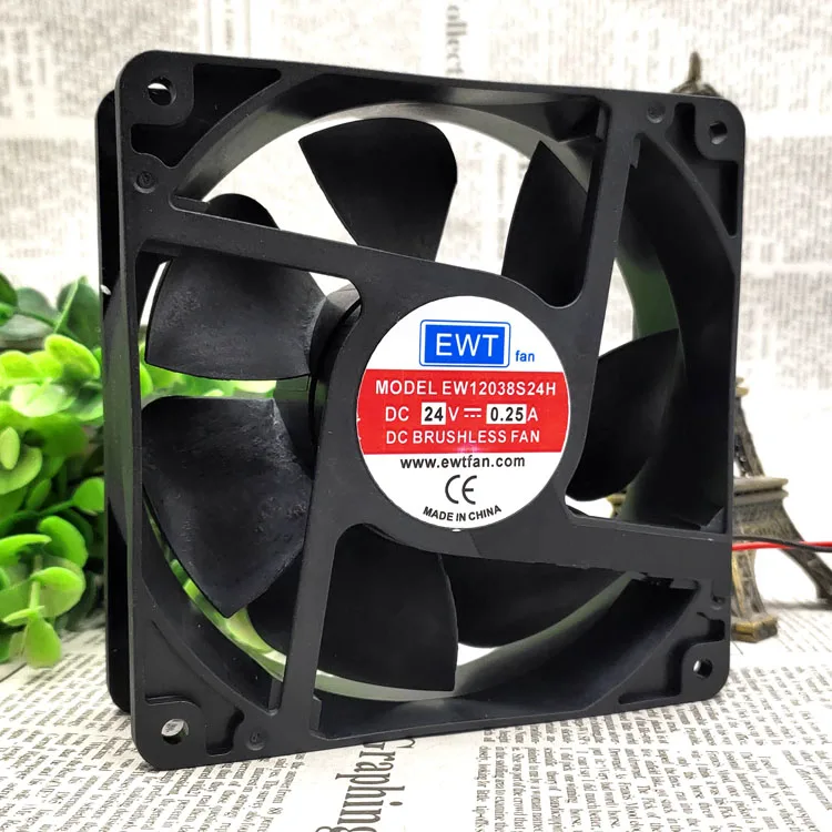 EWT EW12038S24H 24V 0.25A 12038 BALL 12 CM FAN