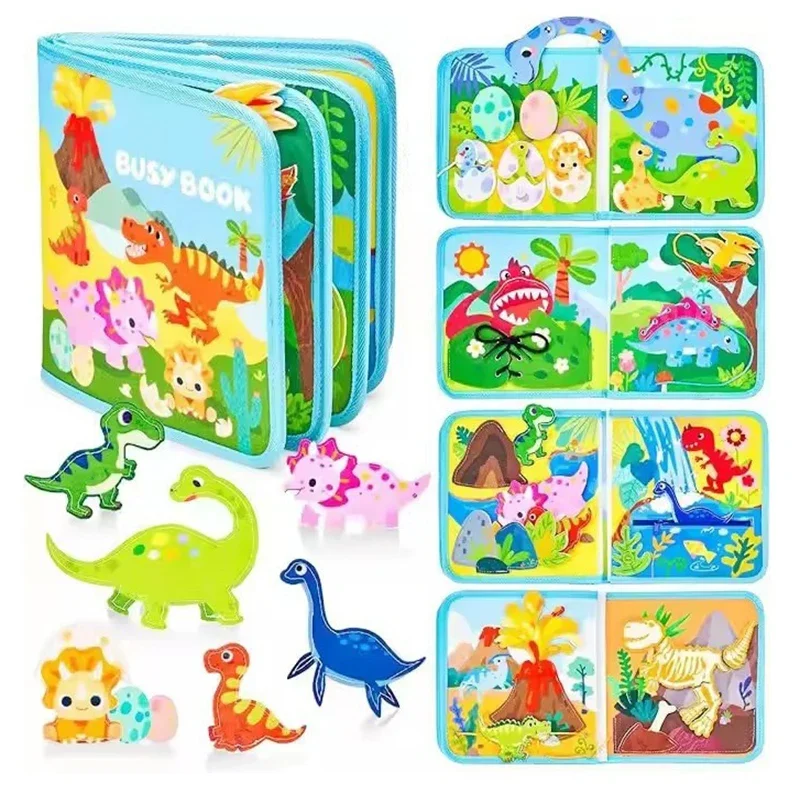 幼児向けモンテッソーリおもちゃボード、農場の動物シーン、ストーリーテリングアクティビティ、静かな絵本、フェルトアクティビティ、教育的感覚ビジーブック