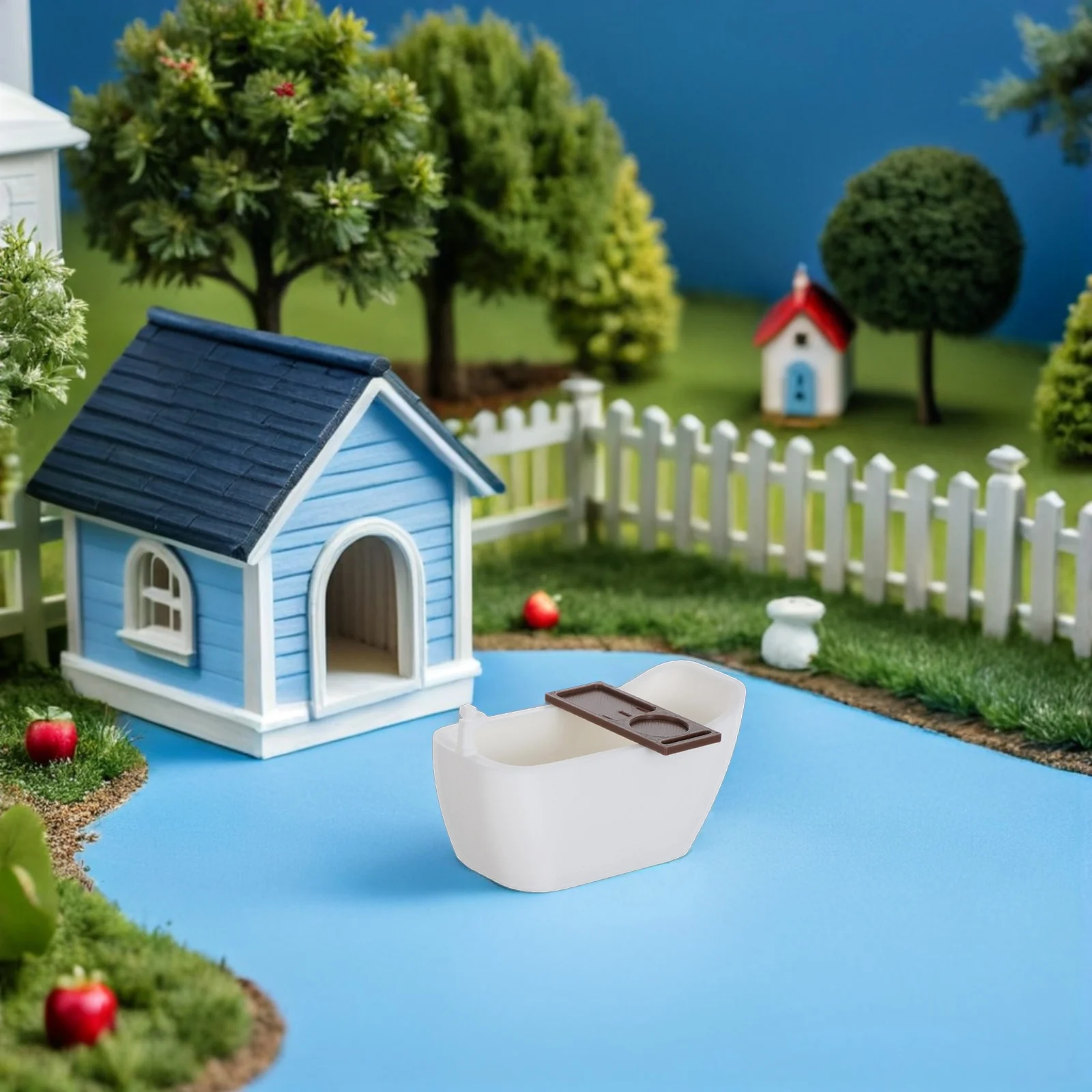

Miniature Scene Decor Dollhouse Bathtub Realistic Plastic Bathroom Accessories Micro Shower Room Decoration for DIY Dollhouse