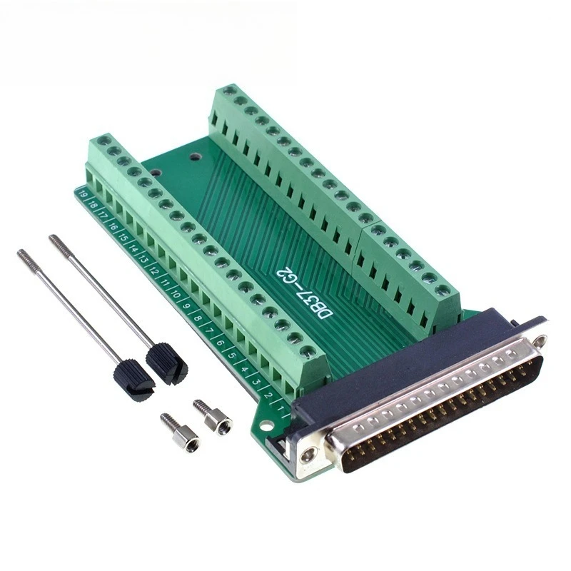 DB37 solder-free adapter terminal board, male and female terminal connector, industrial grade solder-free, male