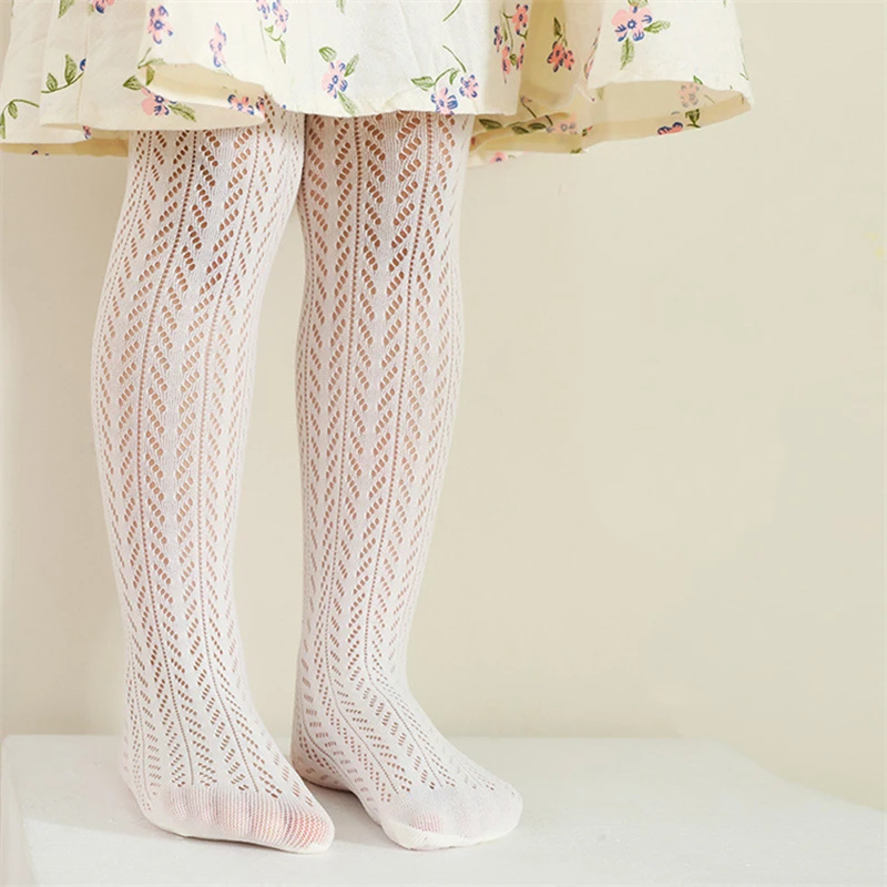 Baby Girls Tights Mesh Thin Summer Solid Girl Pantyhose Children Kawaii Stockings Soft Girls Clothing For 1-12Years