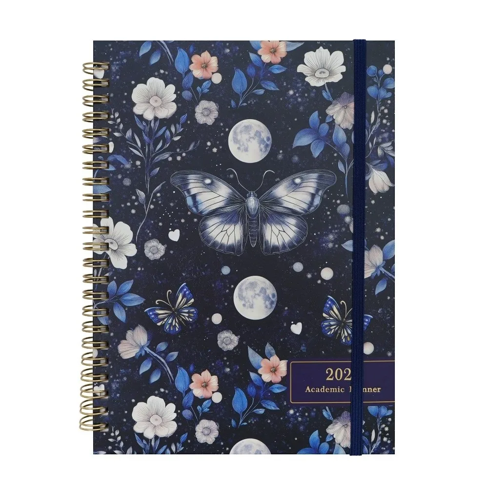 Paper Made 2027 Weekly Planner Solid Color Lightweight Floral Spiral Notebook Tab Divided Thick Pages A5 Agenda Book