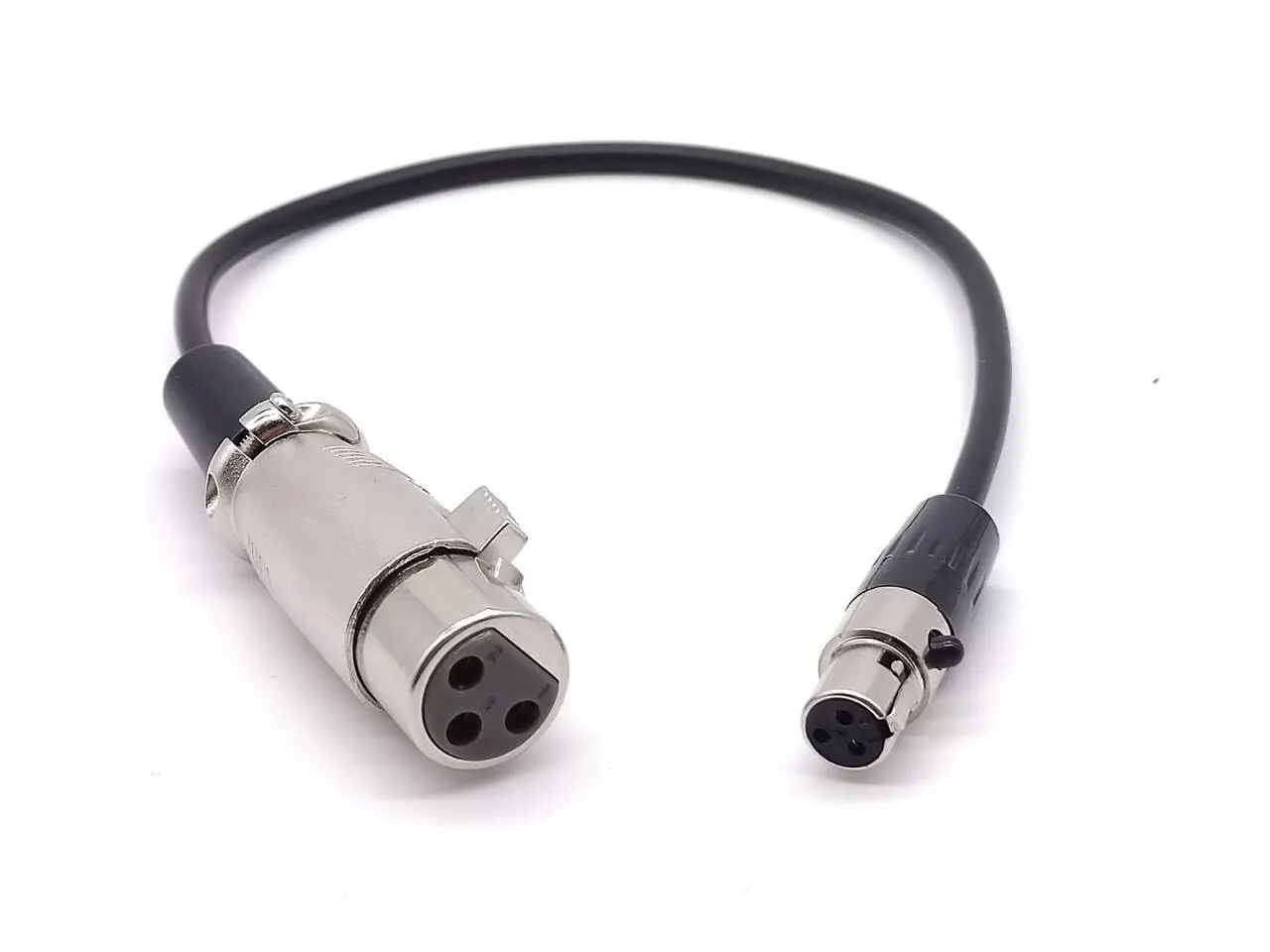 0.3M Mini XLR Cable 3Pins XLR Female to Mini XLR Female 3 Pins Cable, Compatible with Microphones Mixers Amplifiers and Speakers