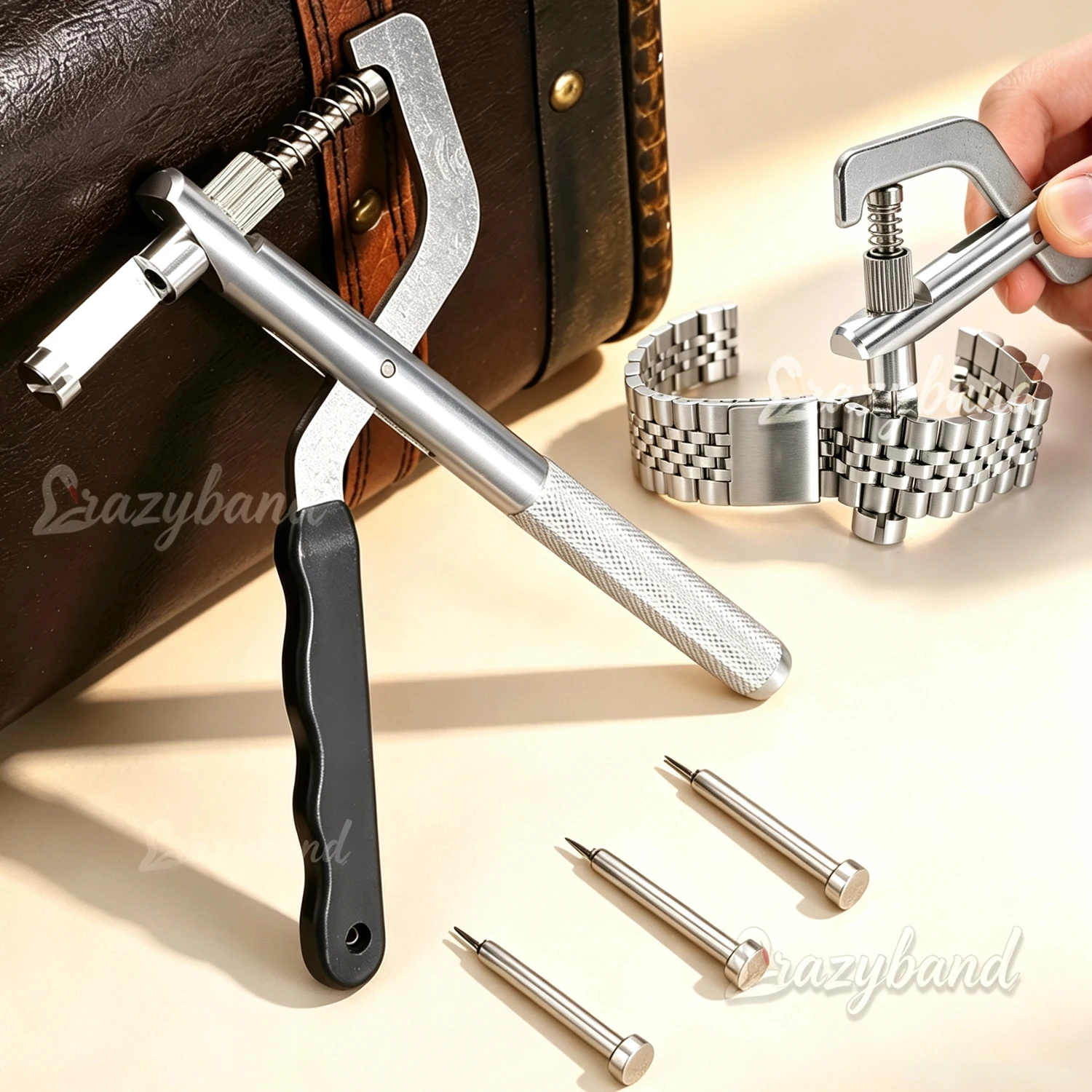 Metals 3Pins Remover Adjust Stainless Steel WatchBand Link Pin Plier Puncher Watchmaker Quickly Held Dismantling Repair Kit Tool