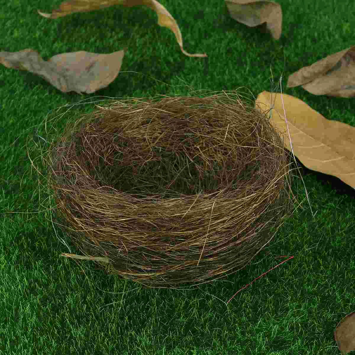 

3Pcs Artificial Nest Easter Mini Colored Thread Bird Nests for Candies Eggs(Random Color) easter decor