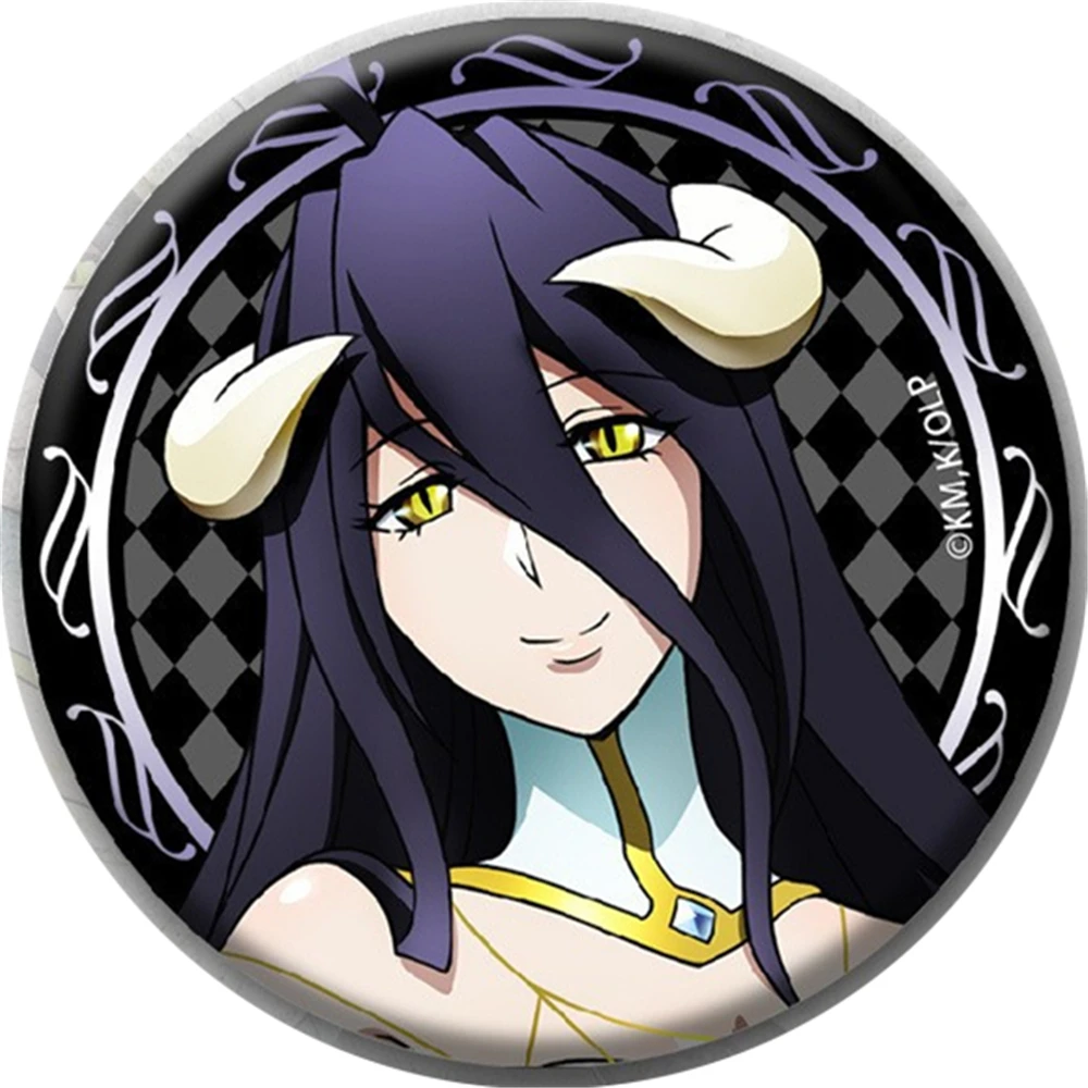58 мм аниме Overlord Ainz Ooal платье Albedo Shalltear Bloodfallen косплей костюм значок булавка SPTE жестяная брошь ﻿   Опора Gilf