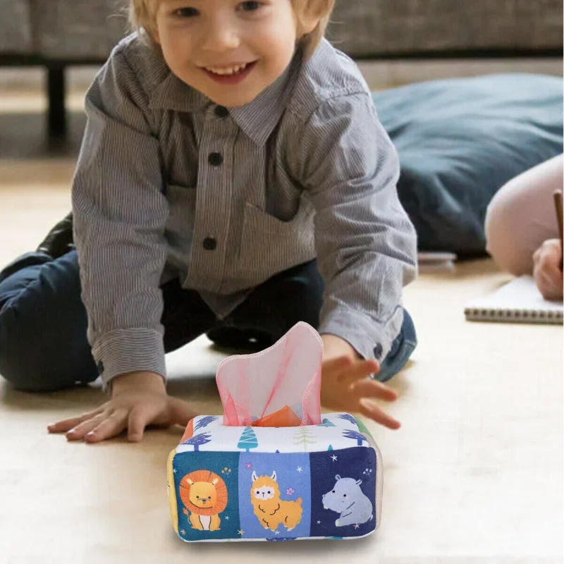 Montessori Spielzeug Magische Tissue Box Baby Pädagogisches Lernen Aktivität Sensorisches Spielzeug für Kinder Finger Übung Beschäftigt Bord Baby Spiel