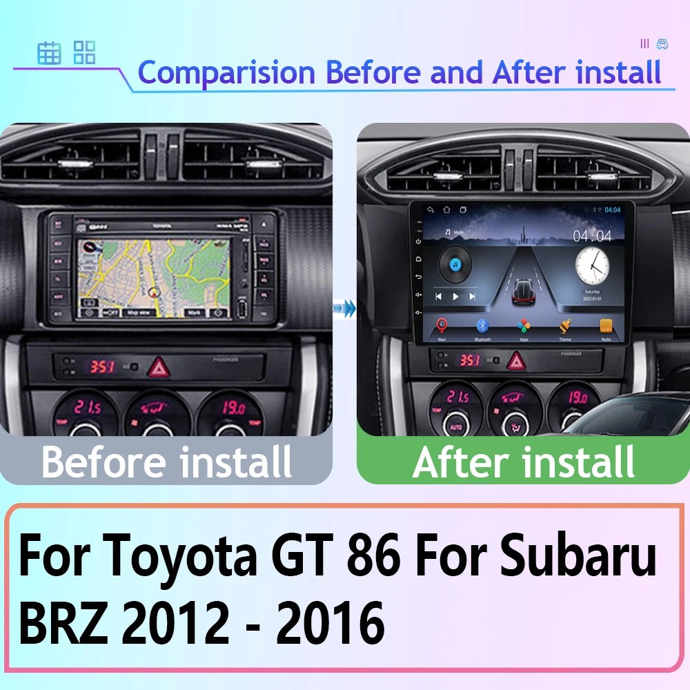 Android Auto For Toyota GT 86 For Subaru BRZ 2012 - 2016 Car Radio Multimedia Player Video GPS Navigation 5G WiFi BT No 2din DVD