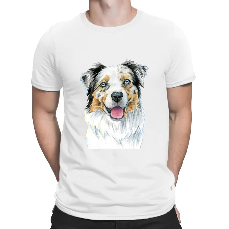 Australian Shepherd gift for dog lovers Print Fun hipster casual fashion street wear men women universal short-sleeved T-shirt