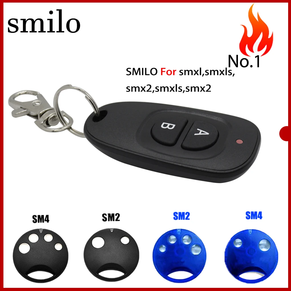 100% compatible with receiver models SMILO SM2 / SM4 Remote control 433.92MHz door remote control wireless transmitter