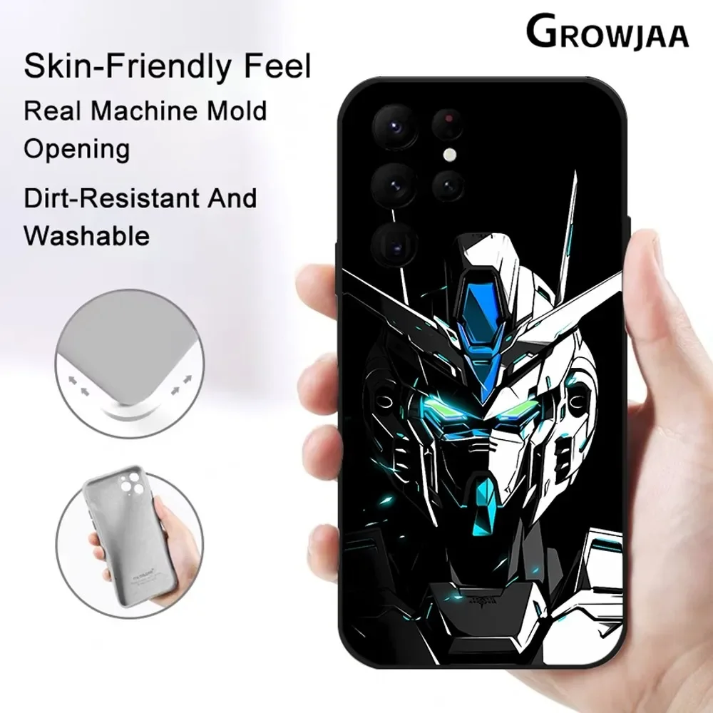 Cartoon Bandai Gundam Phone Case for Samsung Galaxy S24 Ultra S22 S23 Ultra S21 S20 5G Protective Silicone TPU Funda