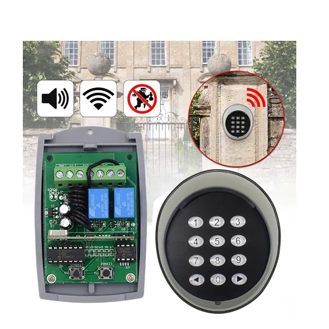 433.92MHz Access Control Password Multi Function 433 Transmitter Receiver Wireless Keypad Garage Gate Door Opener