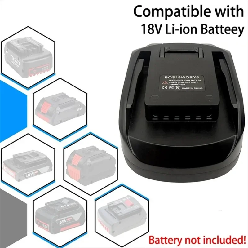 Für Bosch 18 V BAT618 Li-Ion-Akkus, die für Worx 20 V 6 Pin Akku, kabellose Elektrowerkzeuge, BOS18WORX6 Akku-Adapter umwandeln