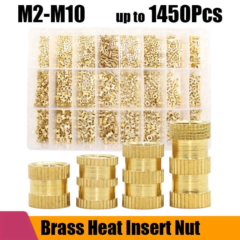 

Brass Insert Nut TS100 Soldering Iron Tip Hot Melt Knurled Thread Injection Copper Nut Inserts Plastic 3D Printer Soldering Iron