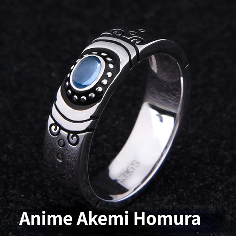 AnimePuella Magi Madoka Magica Akemi Homura Cosplay Sterling Silver Finger Ring Men Women\'s Jewelry Gift Drop Shipping Wholesale
