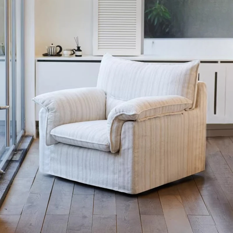 

High-end living room bedroom removable and washable fabric single sofa chair