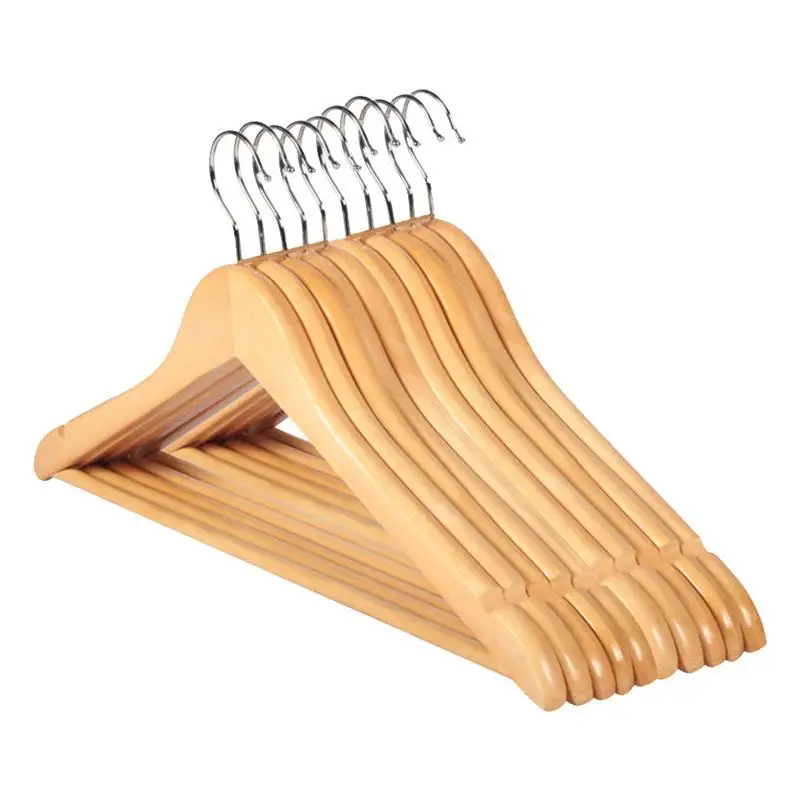 

P66 Garment Display Hanger, Clothing Storage Rack, Wooden Hangers, Wardrobe Organizer, Home Drying Racks, Bar Metal Clips