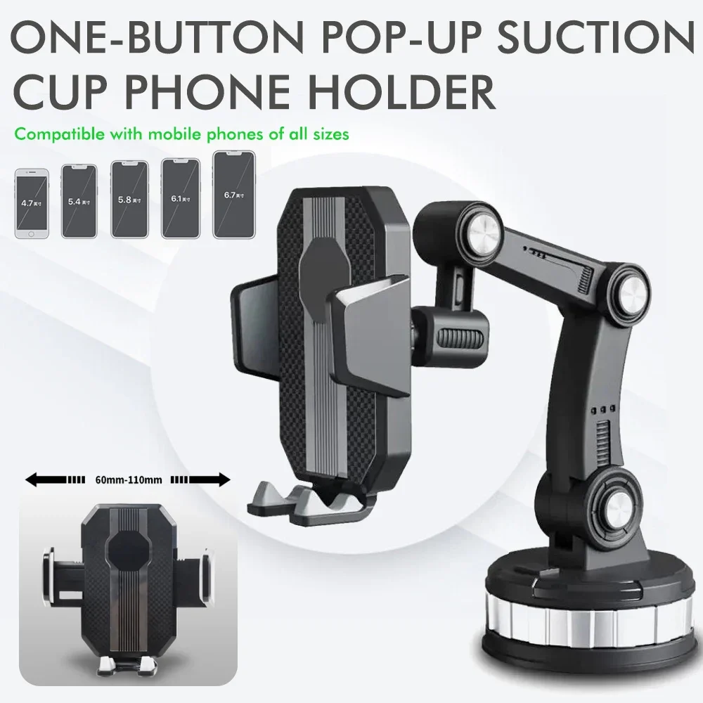 360 Rotate Universal Car Phone Holder Moblie Windshield Mount Stand For iPhone Samsung Xiaomi Hand Free Driving Car Phone Holder