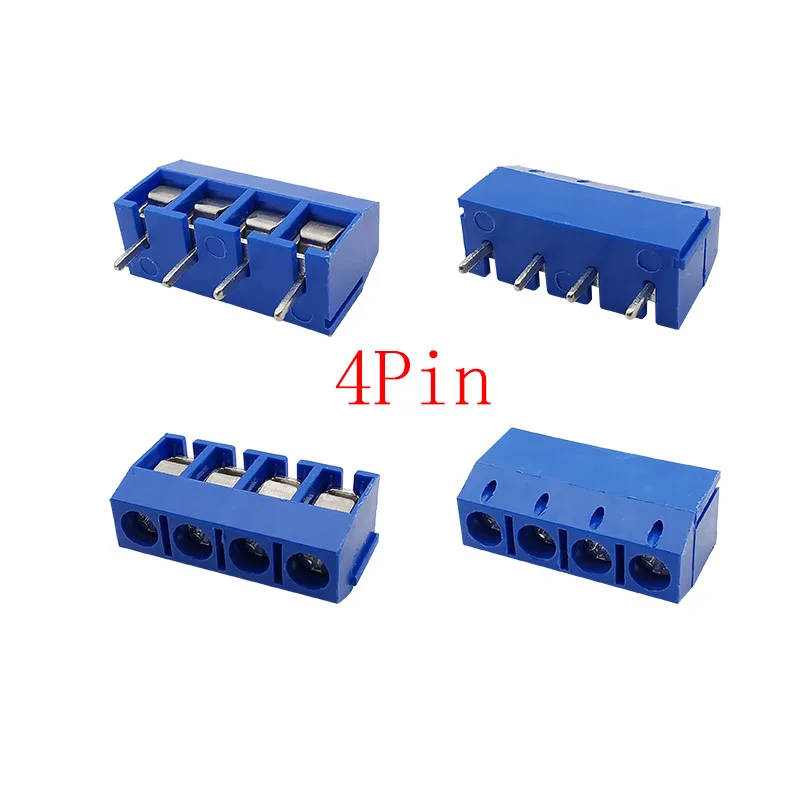 KF301 Pitch 5.0mm PCB Screw Terminal Block Connectors Straight 2/3/4 Pin Screw PCB Terminal Block Spliceable Plug Wire Connector