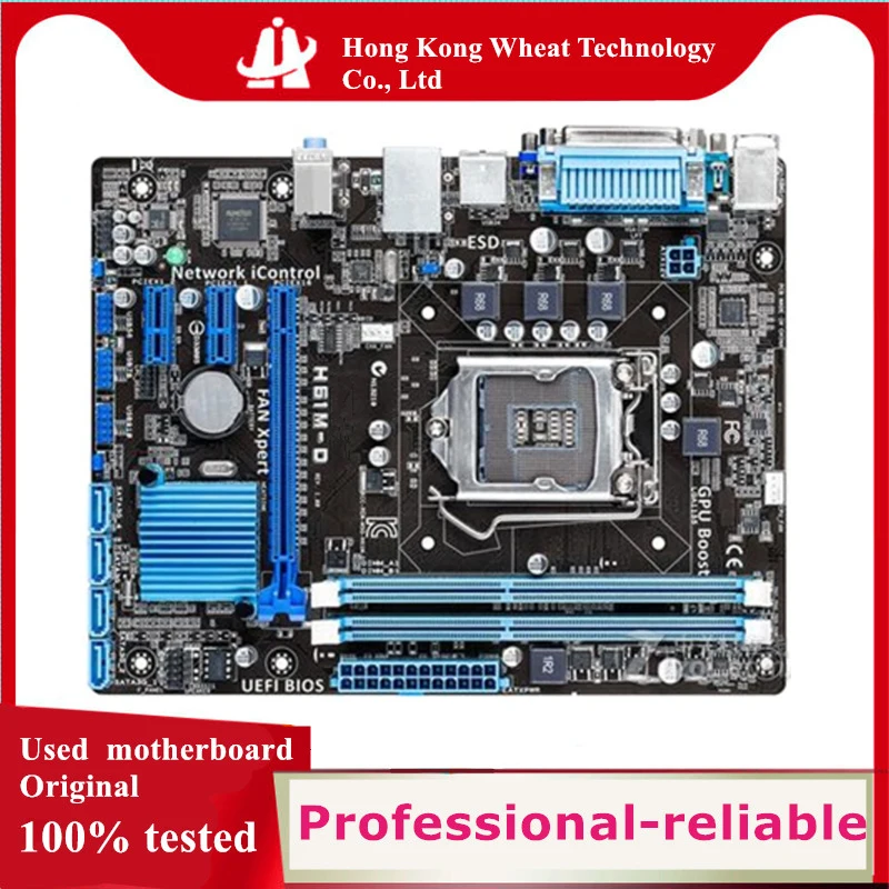 

Intel H61 H61M-D motherboard Used original LGA 1155 LGA1155 DDR3 16GB USB2.0 SATA2 Desktop Mainboard