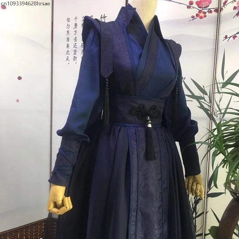 

Chinese Traditional Hanfu Large Size For Men Vintage Male Cosplay Costume Oversized Party Outfit Navy Sets 2025 hot sale