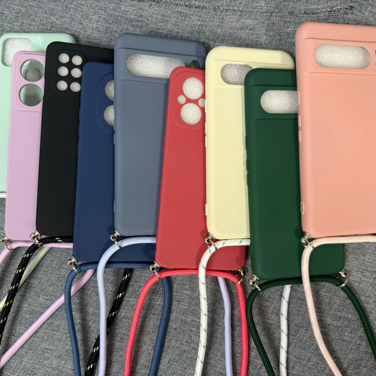 

Pop Crossbody Lanyard Necklace Phone Case For Oppo A5 Pro A5X A5 2025 4g 5g Fashion Cord With Strap Silicone Soft Cover Funda