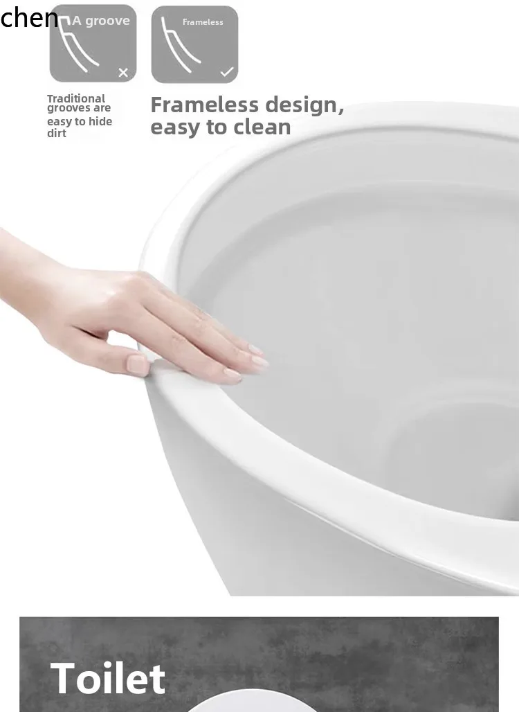 YFY  egg toilet small apartment anti-blocking, splash-proof and deodorant super swirl siphon rear toilet