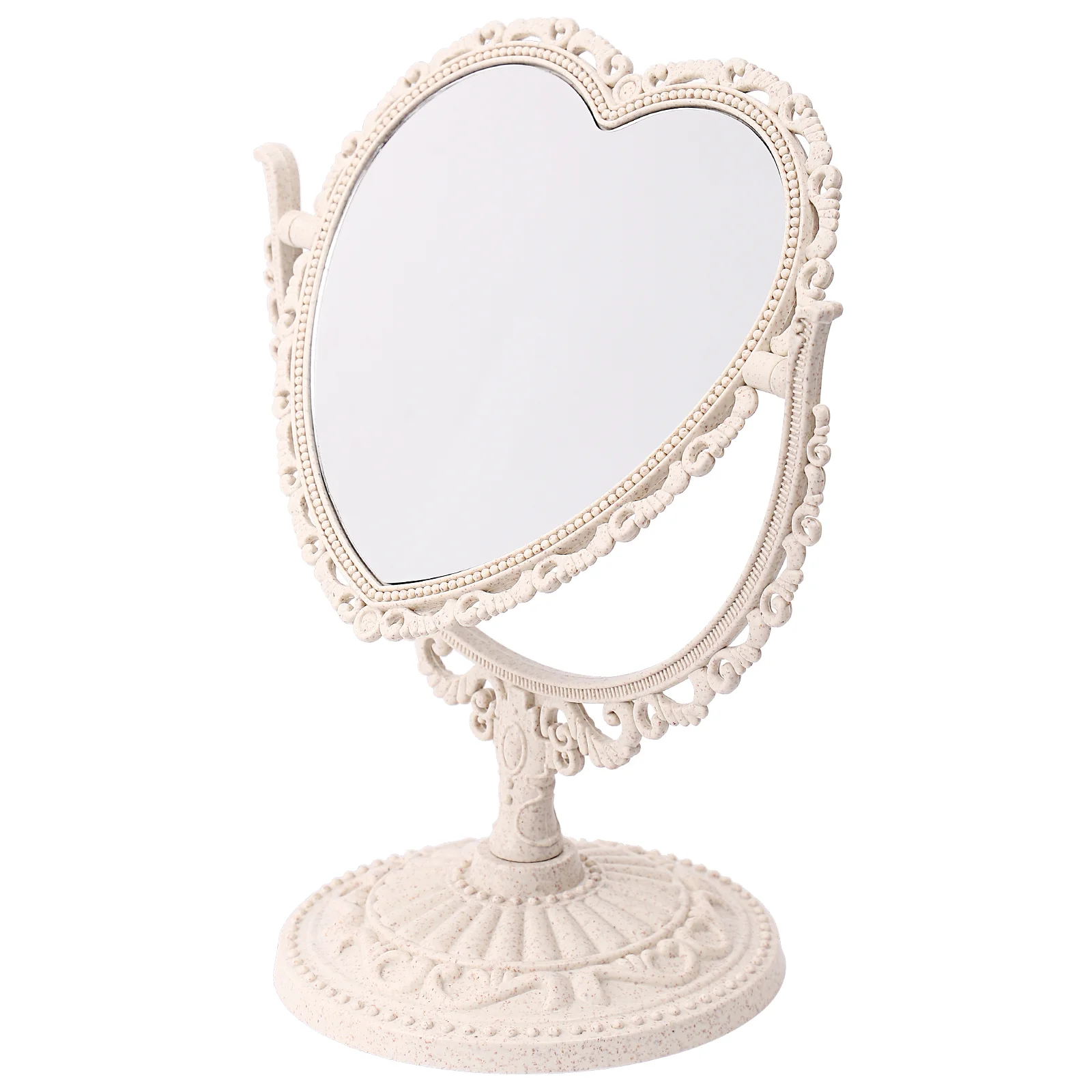 

Heart Mirror Double Sided Small Dressing Table Desk Tabletop Desktop Makeup Vanity Mirrors