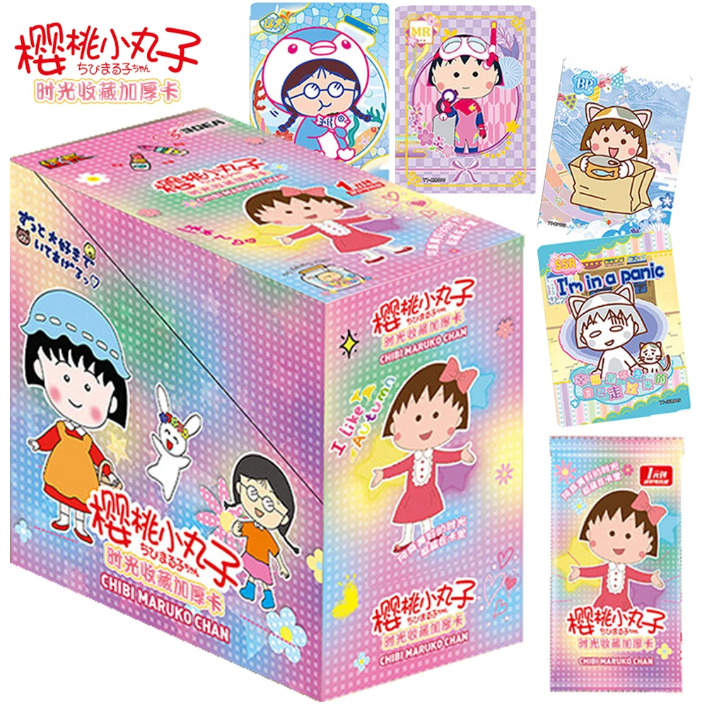 

Оптовая продажа карты Chibi Maruko-chan для детей, забавные, повседневные, популярные, аниме, ограниченная коллекция игр, карты, настольные подарки