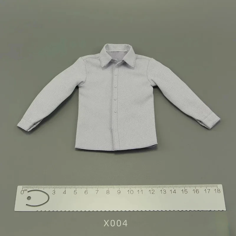 In Stock AFS X004 1/6 Male Soldier Light Color Suit Shirt Purple Blue Pink Black Long Sleeve Tops for 12