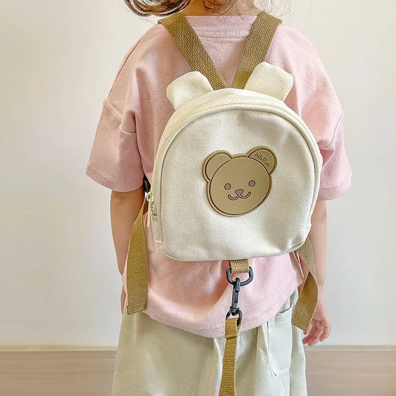 Children's Little Bear Kindergarten Little School Bag Cute Going Out Snack Storage Backpack Baby Anti-Lost Backpack  Kids Bags