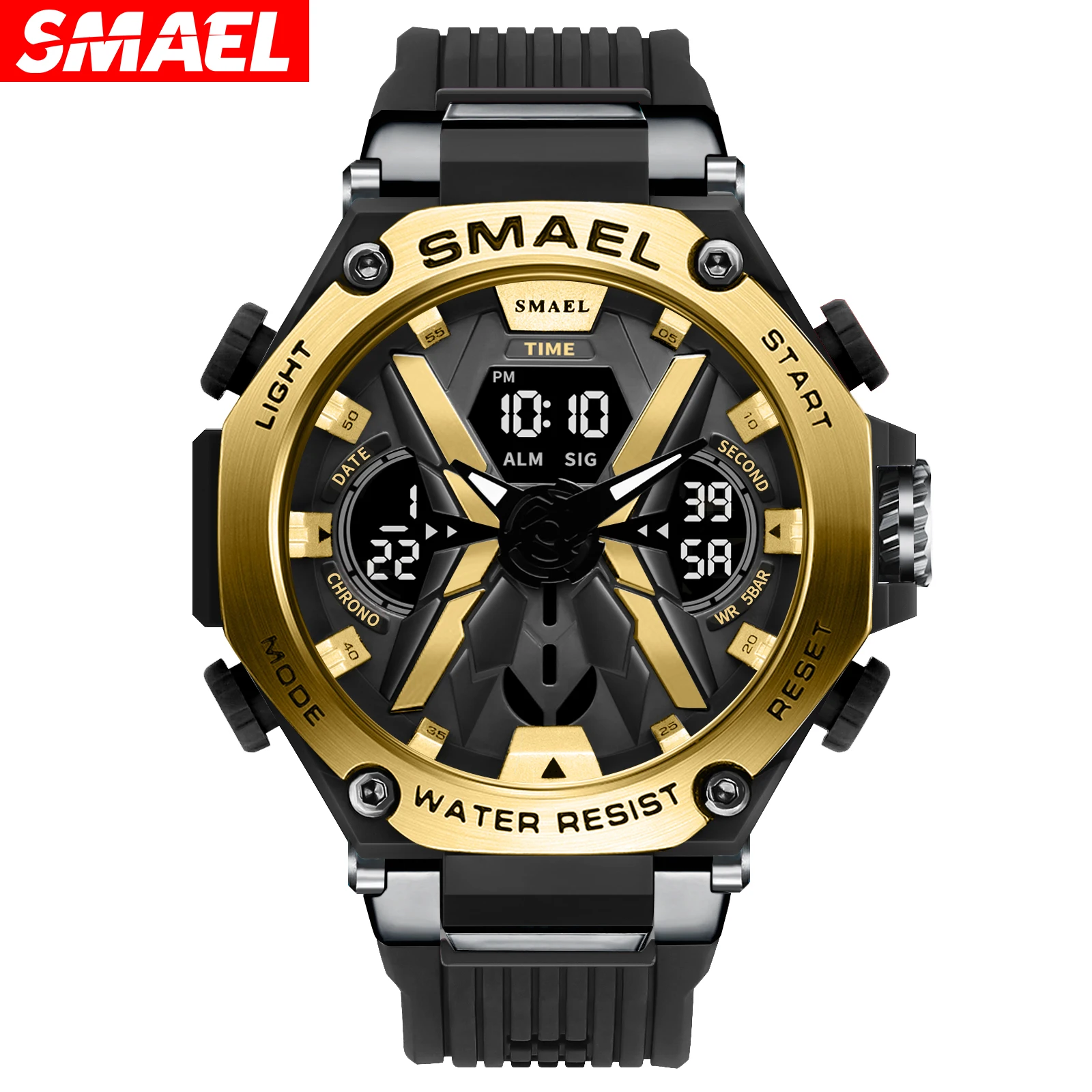 SMAEL 8087 sports waterproof electronic watch  alloy men\'s multifunctional