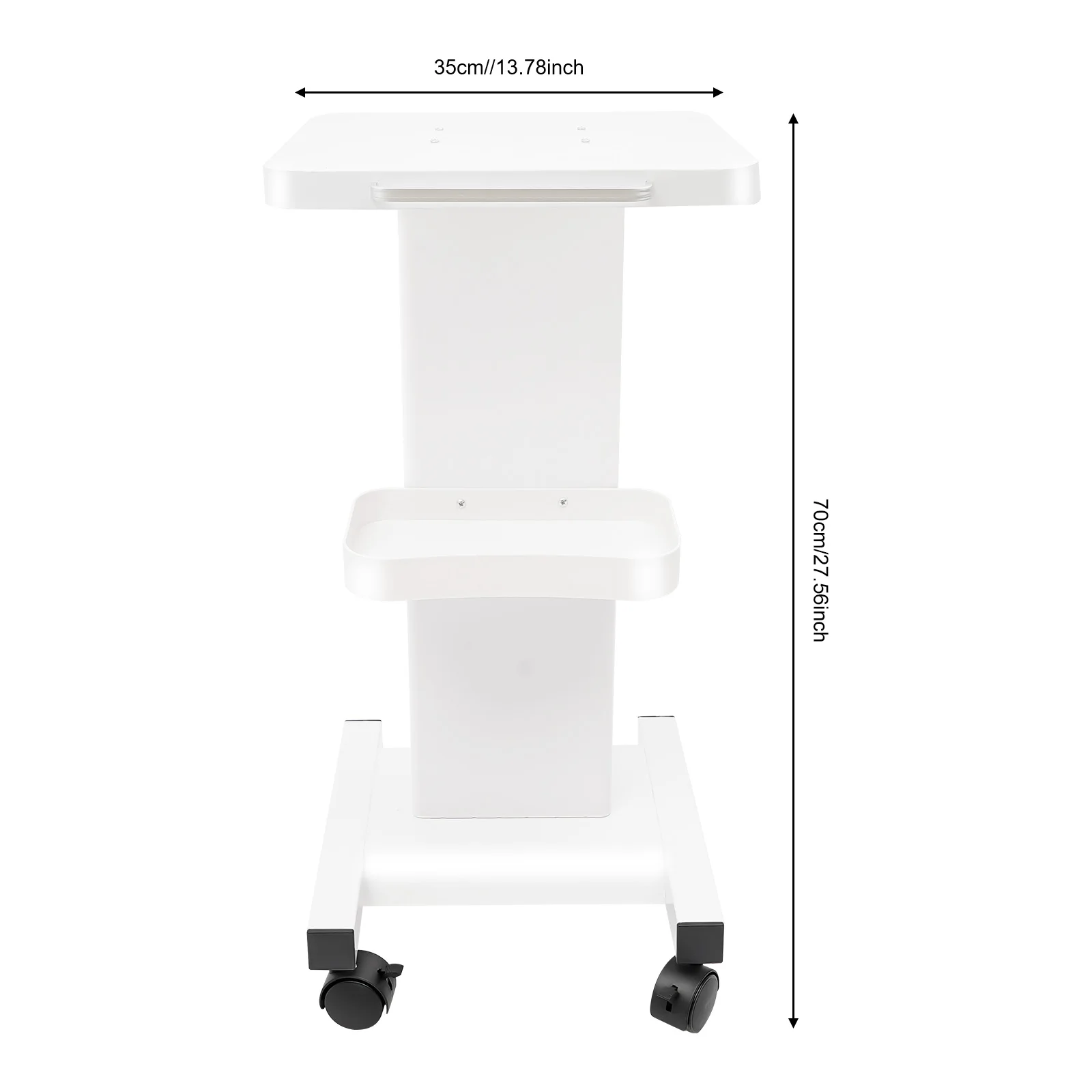 Rolling Trolley Cart, SPA Beauty Salon Storage Equipment Machine Organizer Stand, with 4 Lockable Wheels, Rustproof