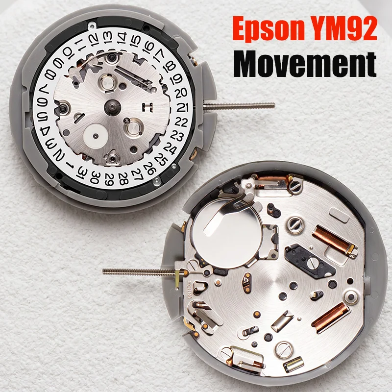 New YM92 Movement Japan YM92A Quartz Movement White Calendar 3-Point Watch Accessories Repair Replacement Parts for Epson YM92