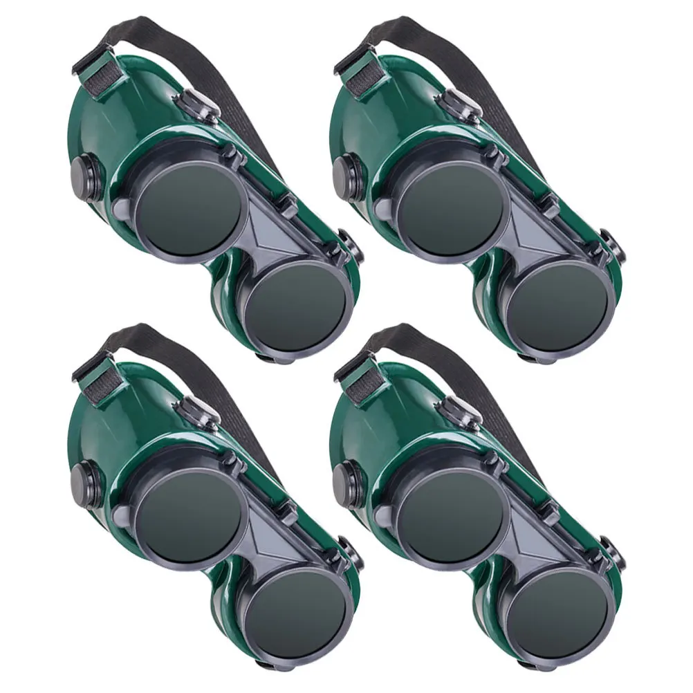 4 قطعة نظارات لحام الوجه متابعة نظارات السلامة لحام حماية العين قابل للتعديل صالح الإشعاع الرش مكثفة ضوء درع