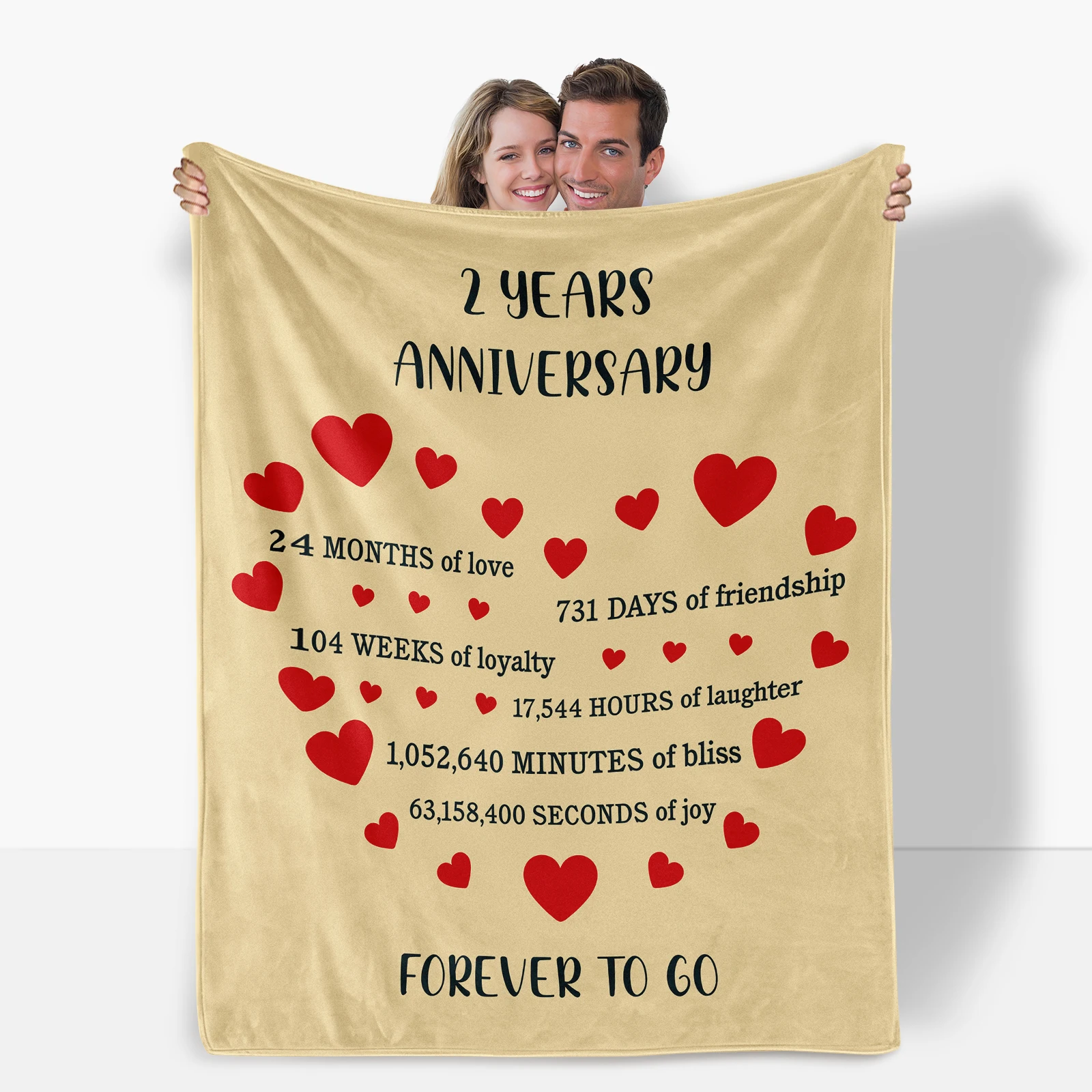 Flannel Blanket With Heart Patterns And Loving Words Perfect For Celebrating Anniversaries And Deepening Love