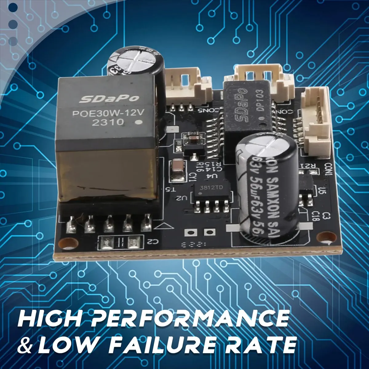 PM3812AT 2A Isolated Industrial-Grade Temperature- POE Module 25.5W