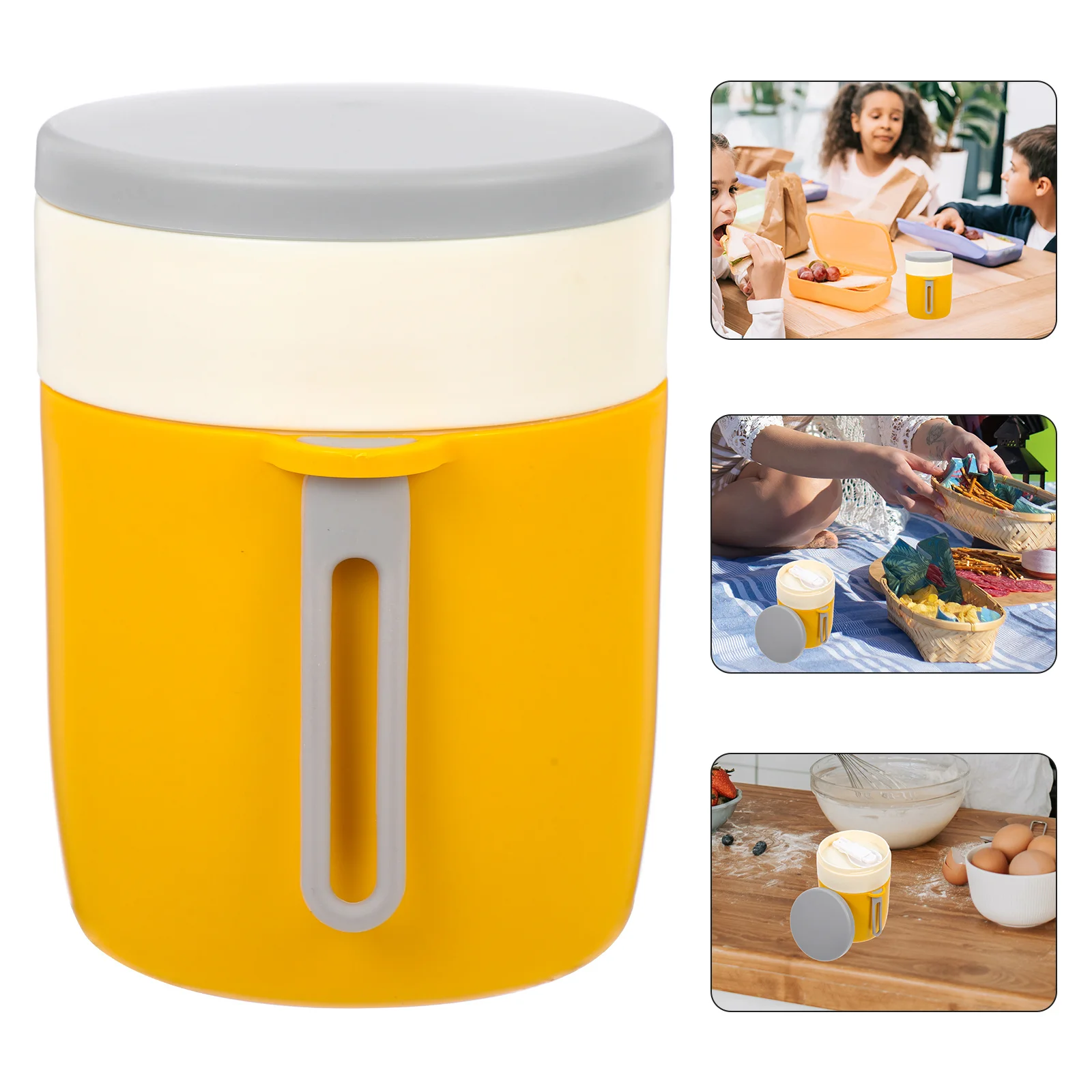 

1Set Leakproof Breakfast Cup Insulated Large Mouth Portable Handheld Yogurt Oatmeal Food Container Household Breakfast Cup