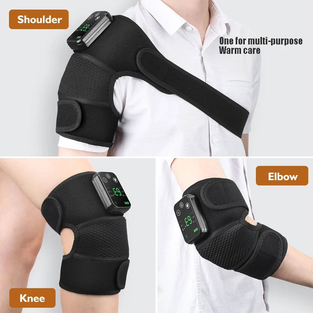 Multifunction Electric Knee Massager Heating Vibration Massaging Should Elbow Knee Intelligent Care Therapy Bandage Pad