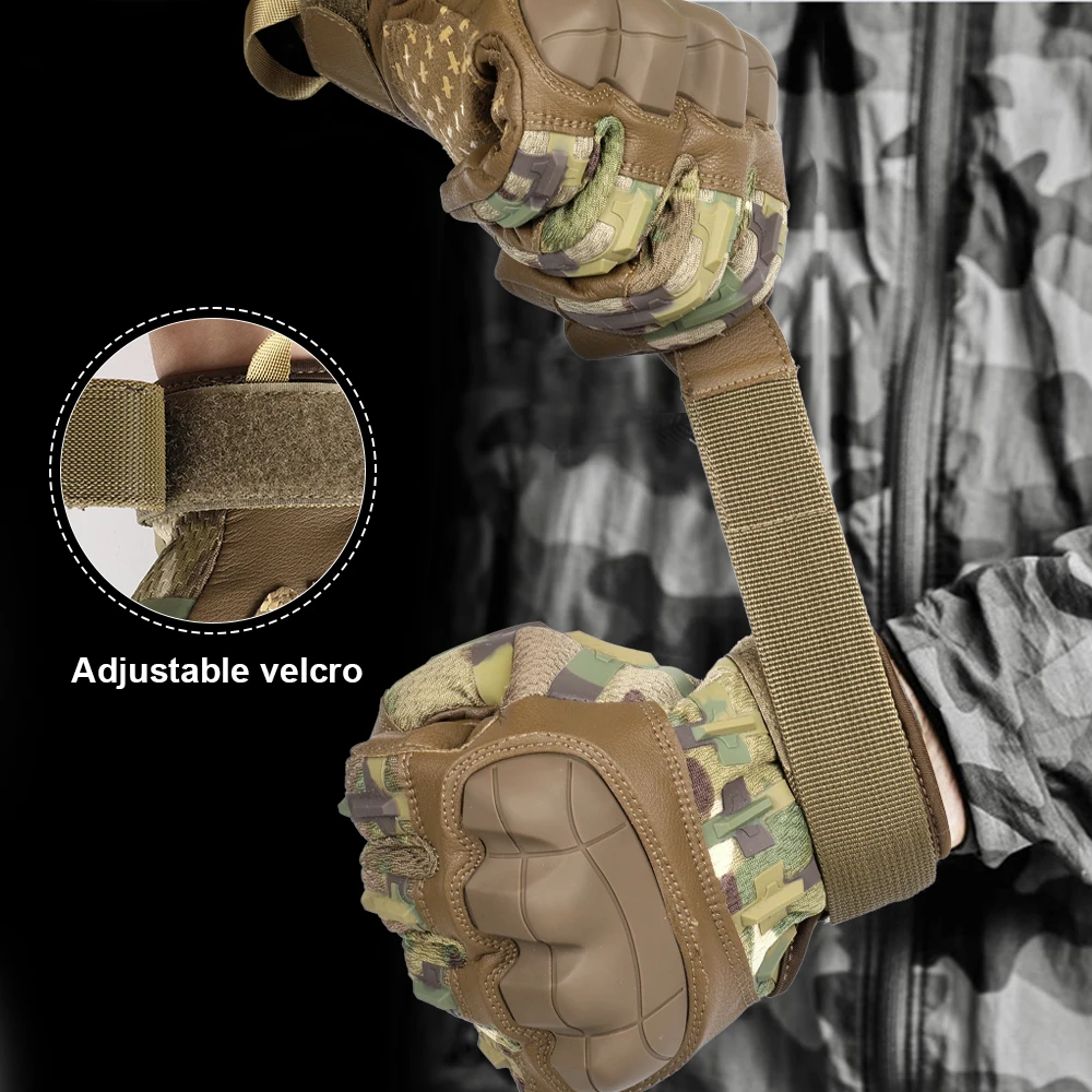 Touch Screen Tactical Full Finger Gloves Combat Paintball Airsoft Hunting Shooting Leather Motorcycle Protective Gear Men Women