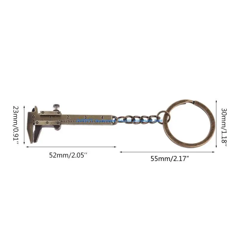 367D Portable Mini Vernier Caliper Measure Tools for Key Chain Zinc Alloy Calipers Gauge Slide Ruler for Key Ring Woodworking