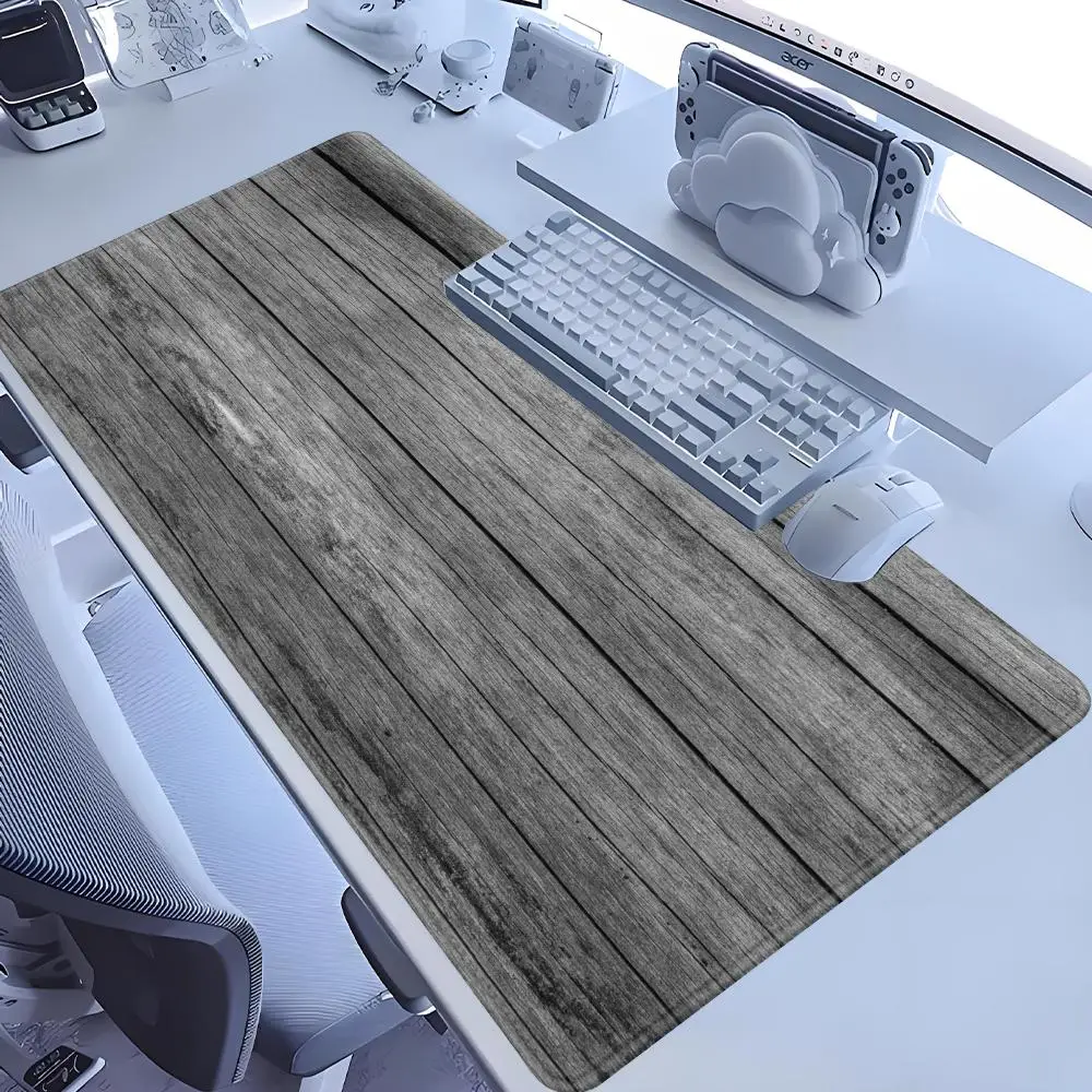 Gray Wood Grain Texture Mouse Pad Gamer Large HD Computer Desk Mats Grey series Mouse Mat Carpet Laptop Soft Anti-slip Table Mat